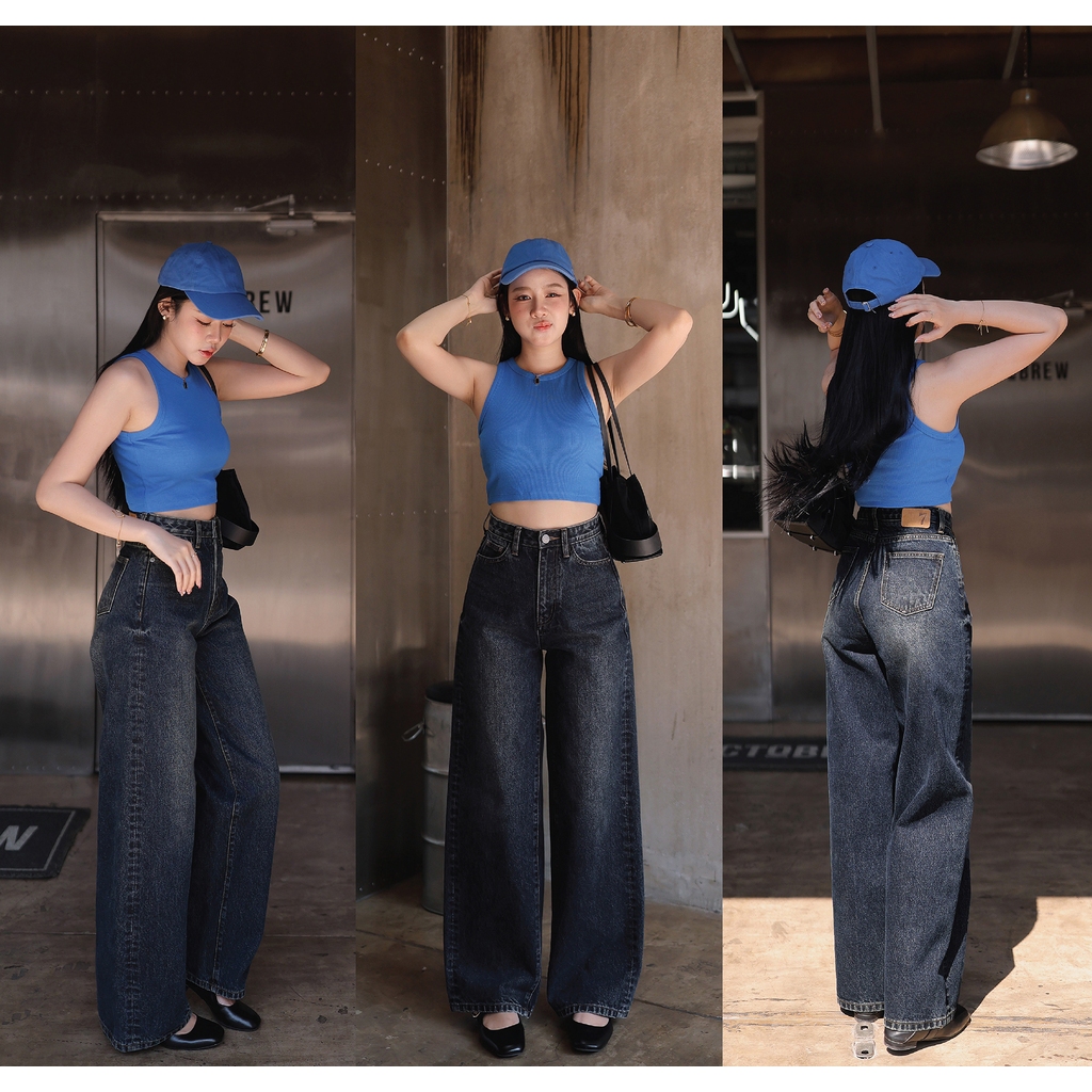 N7063 DARK NIGHT DENIM PANTS - NUMBERSEVEN