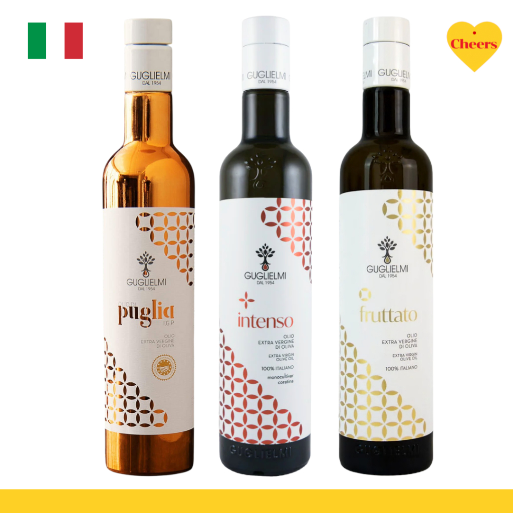 Guglielmi  Extra Virgin  Olive Oil l กูกลิเอลมิ  น้ำมันมะกอกเอ็กซ์ตร้าเวอร์จิ้น 500ml.