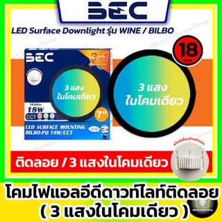 [3แสง / ติดลอย] BEC LED Serface Downlight ติดลอย Wine / Bilb…