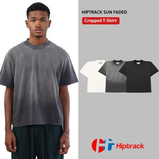 Hiptrack™ ซันเฟด ครอป - เสื้อยืดทรงโอเวอร์ไซส์ ชายสั้น สีเฟด