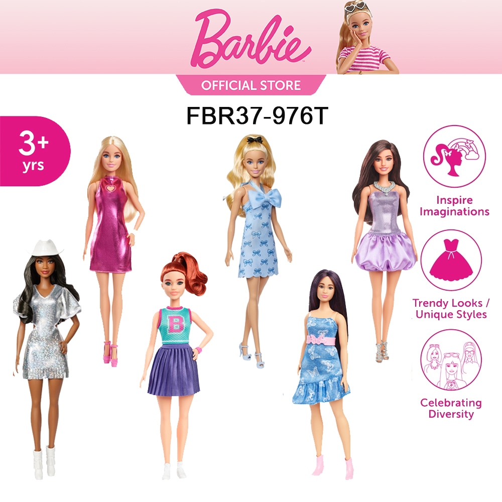 Barbie® Fashionistas™ Doll ตุ๊กตา บาร์บี้ แฟชั่นนิสต้า 1ชิ้น FBR37 (976T) ID