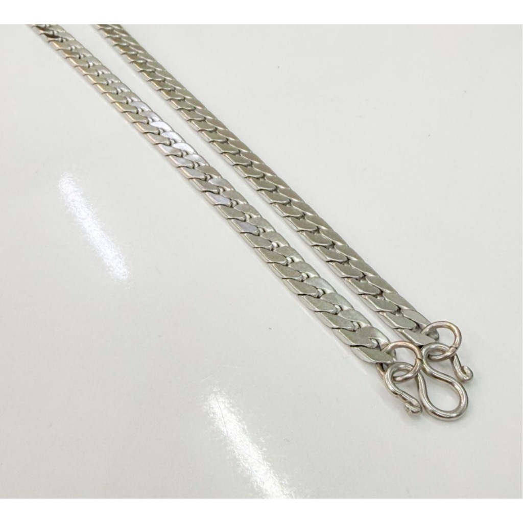 s-789 สร้อยคอสแตนเลสแท้ ลายโซ่แผ่นแบนเงา  กว้าง3ขนาด 3.6/5.0/6.4mm สร้อยห้อยพระ สร้อยแฟชั่น ไม่ลอกไม่ดำ เลือกความยาวได้