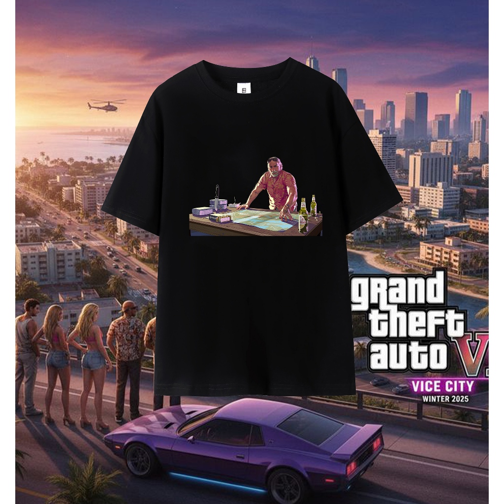 GTA 6 game เกมสนุกและสนุก การพิมพ์แบบหลวม ๆ สำหรับผู้ชายและผู้หญิง Men's and Women's Loose Edition