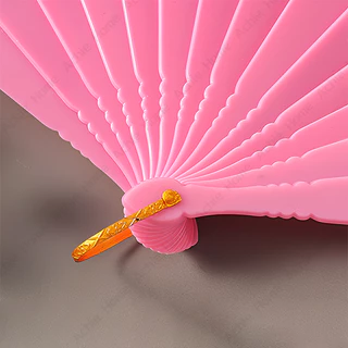 พัด พัดพับได้ มี11สี พัดพลาสติก พัดสีแดง พัดจีน 23CM
