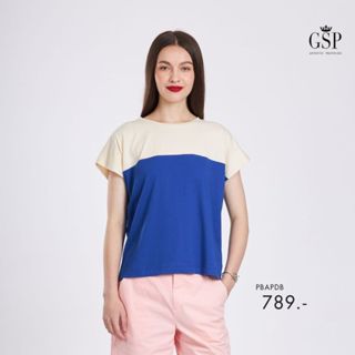 GSP woman's Tee shirt Color Crop Tee Two tone เสื้อยืด คอกลม…