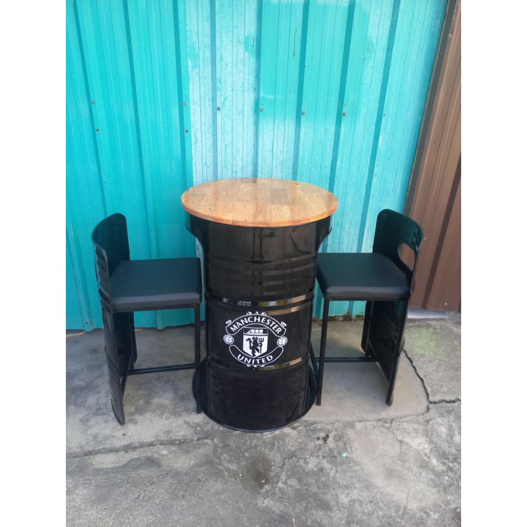 โต๊ะเก้าอี้ถังเหล็กลายJACK DANIELS - รูปที่ 4