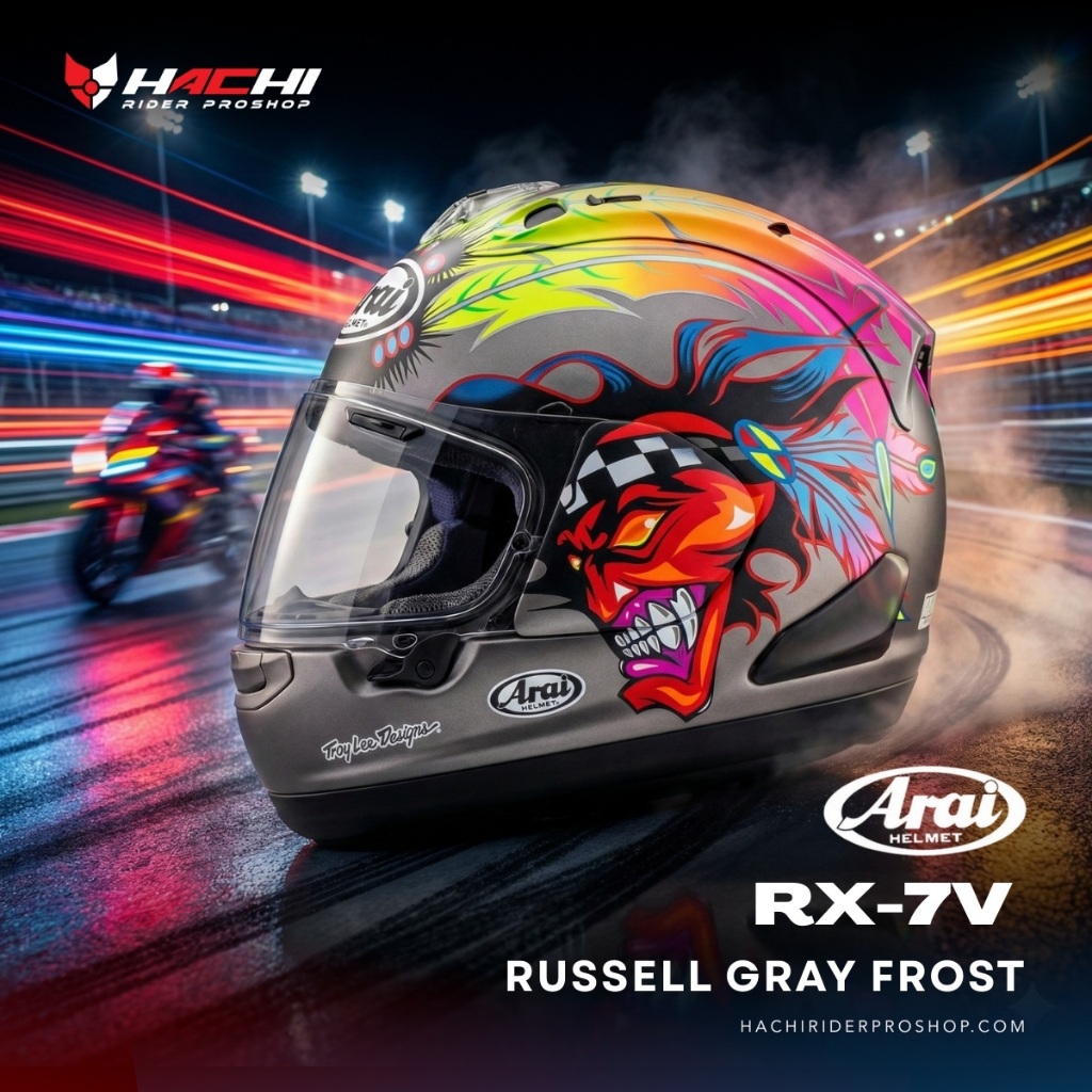 ARAI RX-7V - Russell Gray Frost
