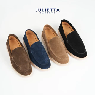 JULIETTA - CARLO Suede Loafer : Camel Brown (Unlined)