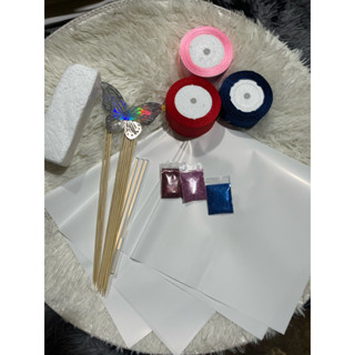 ชุดทำดอกไม้กลิตเตอร์ ดอกไม้กลิตเตอร์ วาเลนไทน์ ดอกกุหลาบ