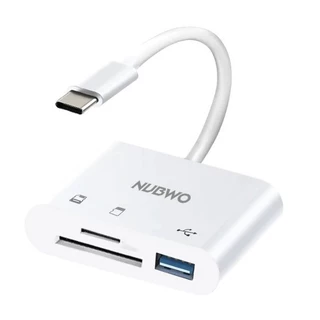 NUBWO (NCR130) 3 IN 1 TYPE-C USB HUB รองรับ SD Card/TF Card/USB รับความจุได้ถึง 512GB