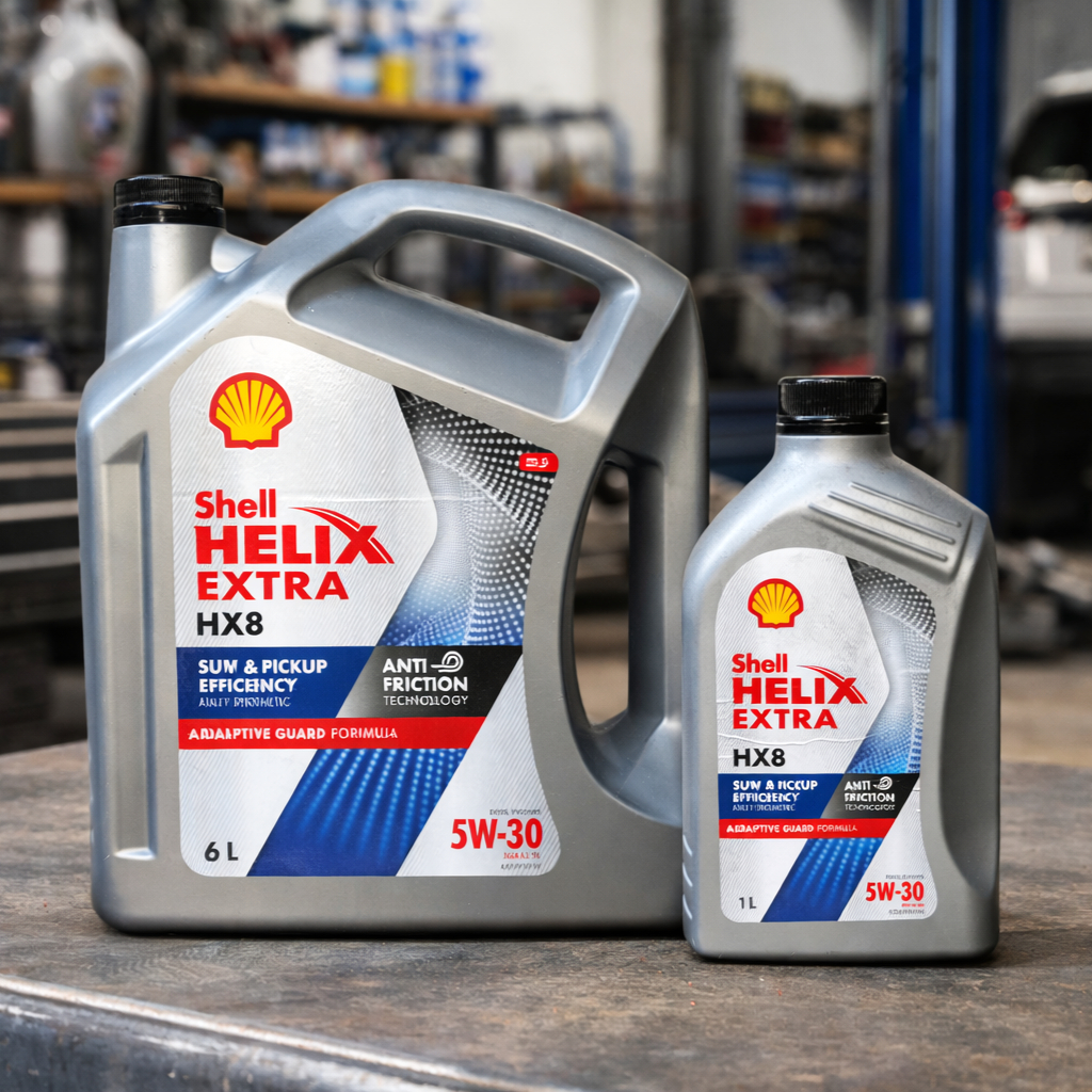 น้ำมันเครื่องดีเซล Shell Helix HX8 5W-30 6 ลิตร