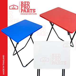 RedProParts โต๊ะพับ หน้าเหล็ก ขาเหล็กกลมไขว้ พับเก็บได้ รุ่น มินิ