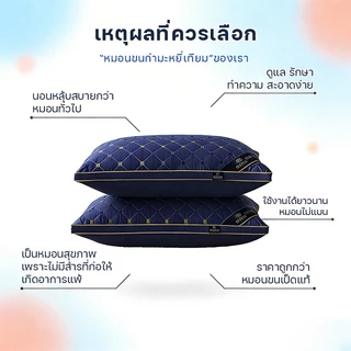 หมอน 48*74cm แก้ปวดคอ 800ก. หมอนมีซิบ นุ่ม สบาย นอนสบาย เพื่อสุขภาพ Pillow