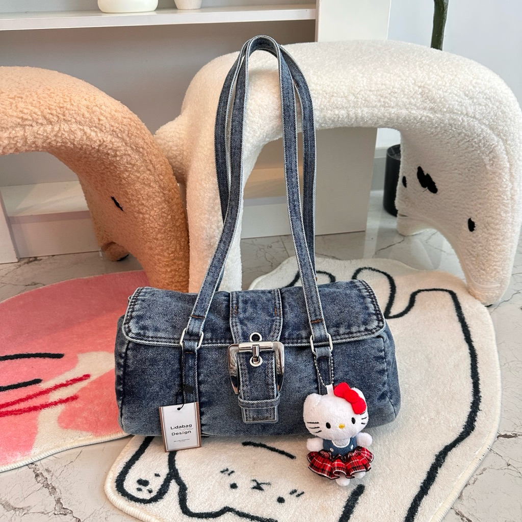 พร้อมส่ง Lidabagdesign กระเป๋ายีนส์ กระเป๋าสะพายผู้หญิง - รูปที่ 7