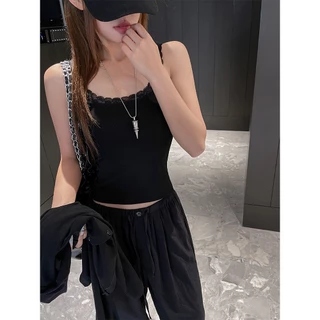 เสื้อสายเดี่ยว แต่งลูกไม้ เสื้อซับในแฟชั่นผู้หญิง ผ้ายืด ใส่สบาย มีหลายสี (CL-048)