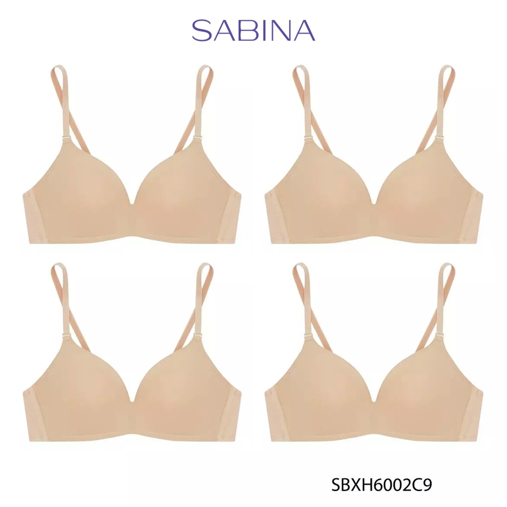 Sabina (Set 4 ชิ้น) Soft Doomm Level 3 เสื้อชั้นใน ไร้โครง รหัส SBXH6002C9 - สีเนื้อ