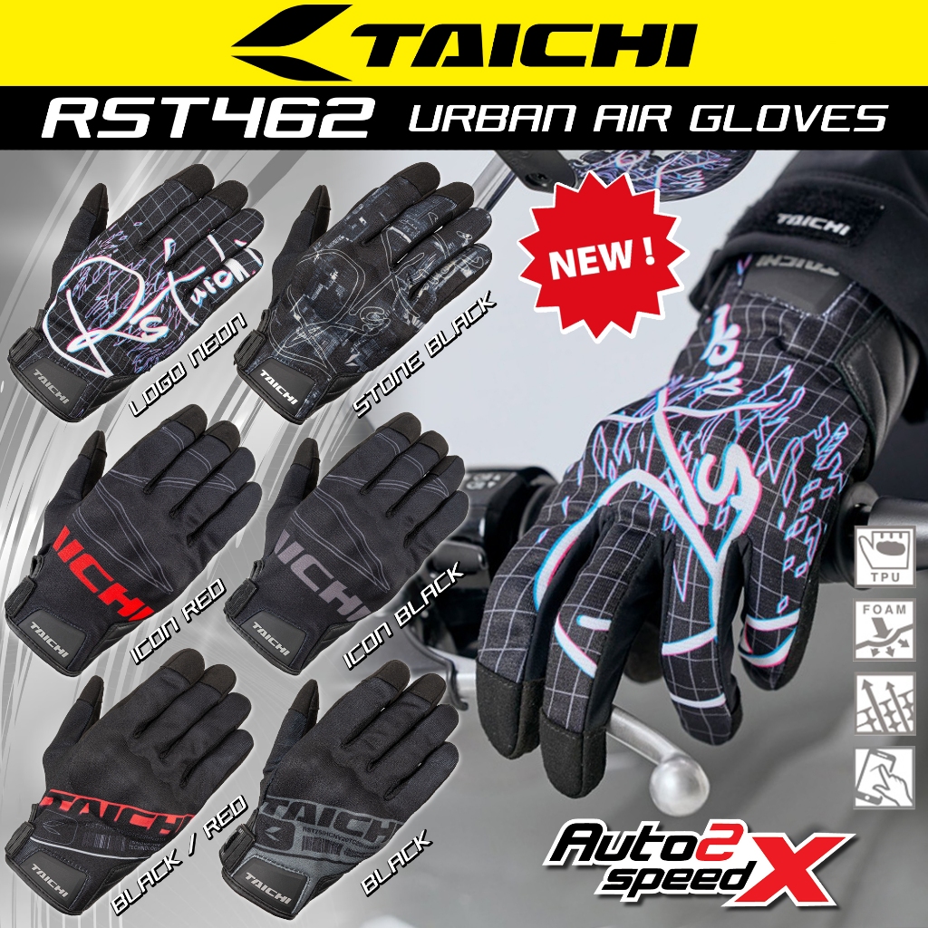 ถุงมือ TAICHI RST462 แบรนด์ญี่ปุ่น ของแท้ ถุงมือขี่รถมอเตอร์ไซค์