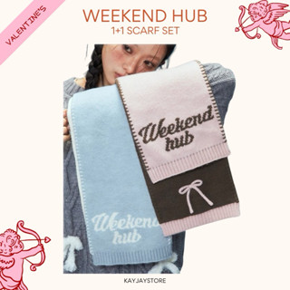 [Set Special] คู่เซ็ต ผ้าพันคอ Weekend Hub Ribbon Lettering …