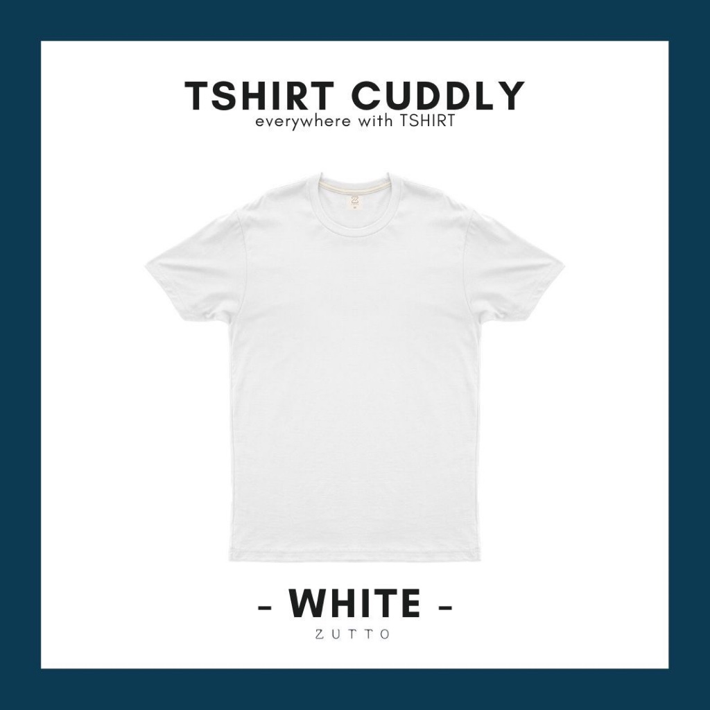 ZUTTO เสื้อยืดพรางพุงคอกลม รุ่น Cuddly ไซส์ใหญ่ เสื้อยืดสีพื้น เสื้อยืดคนอ้วน ผ้า Supersoff เนื้อผ้า