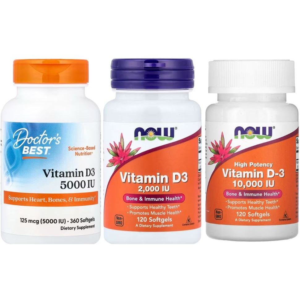 (พร้อมส่ง) Vitamin D 2000 / 5000 / 10000 iu , Now / Doctor's Best