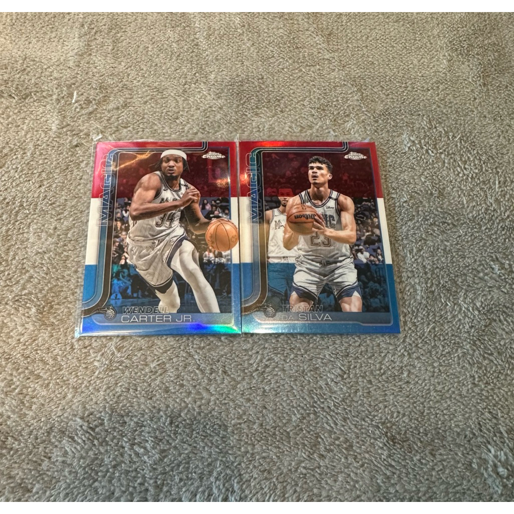 การ์ด Topps chrome Basketball Team Orlando Magic(red white blue)