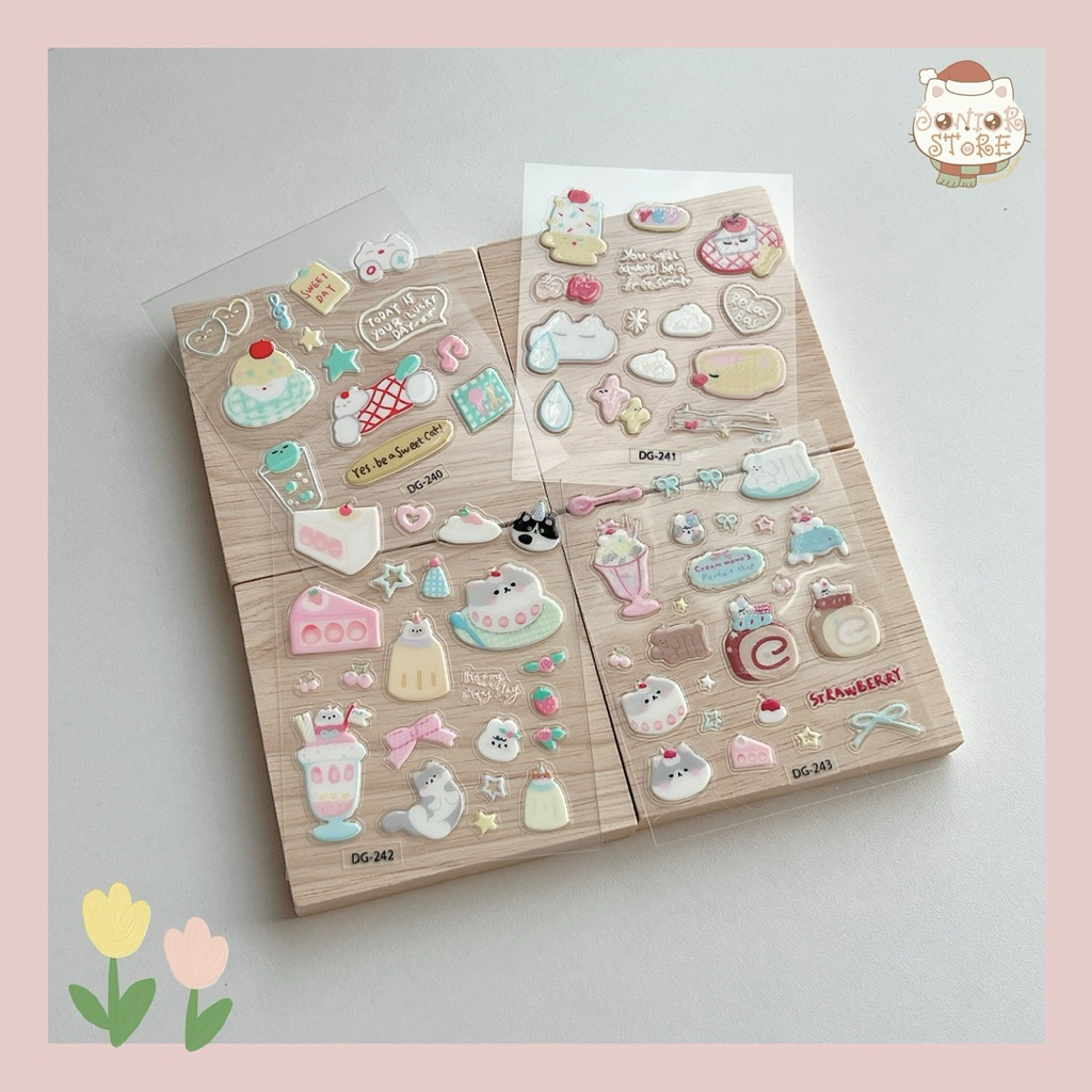 สติ๊กเกอร์ไดคัทแบบนูนใส 3D สุดน่ารัก DIY กันน้ำ ตกแต่งไอแพด,เคสมือถือ Jelly Stickers (STd5) ราคา ถูกที่สุด ดีลบีเคเค แกลเลอรีภาพที่ 5