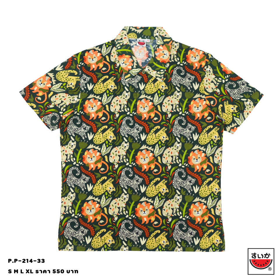 เสื้อแตงโม (SUIKA) -เสื้อยืดคอปกแขนสั้นพิมพ์ลาย ( P.P-214 329 304 307) — صورة 7