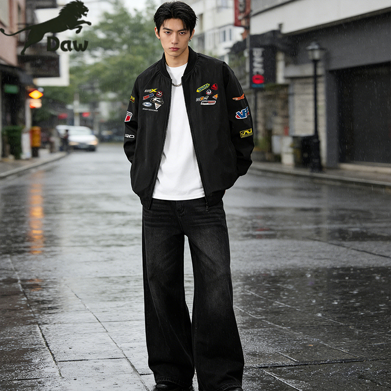Daw เสื้อแจ็คเก็ตผู้ชายกันลมสำหรับเดินป่า น้ำหนักเบา ระบายอากาศดีเยี่ยม หลวมสบายๆ เหมาะกับปีนเขา กีฬา และออกกำลังกาย