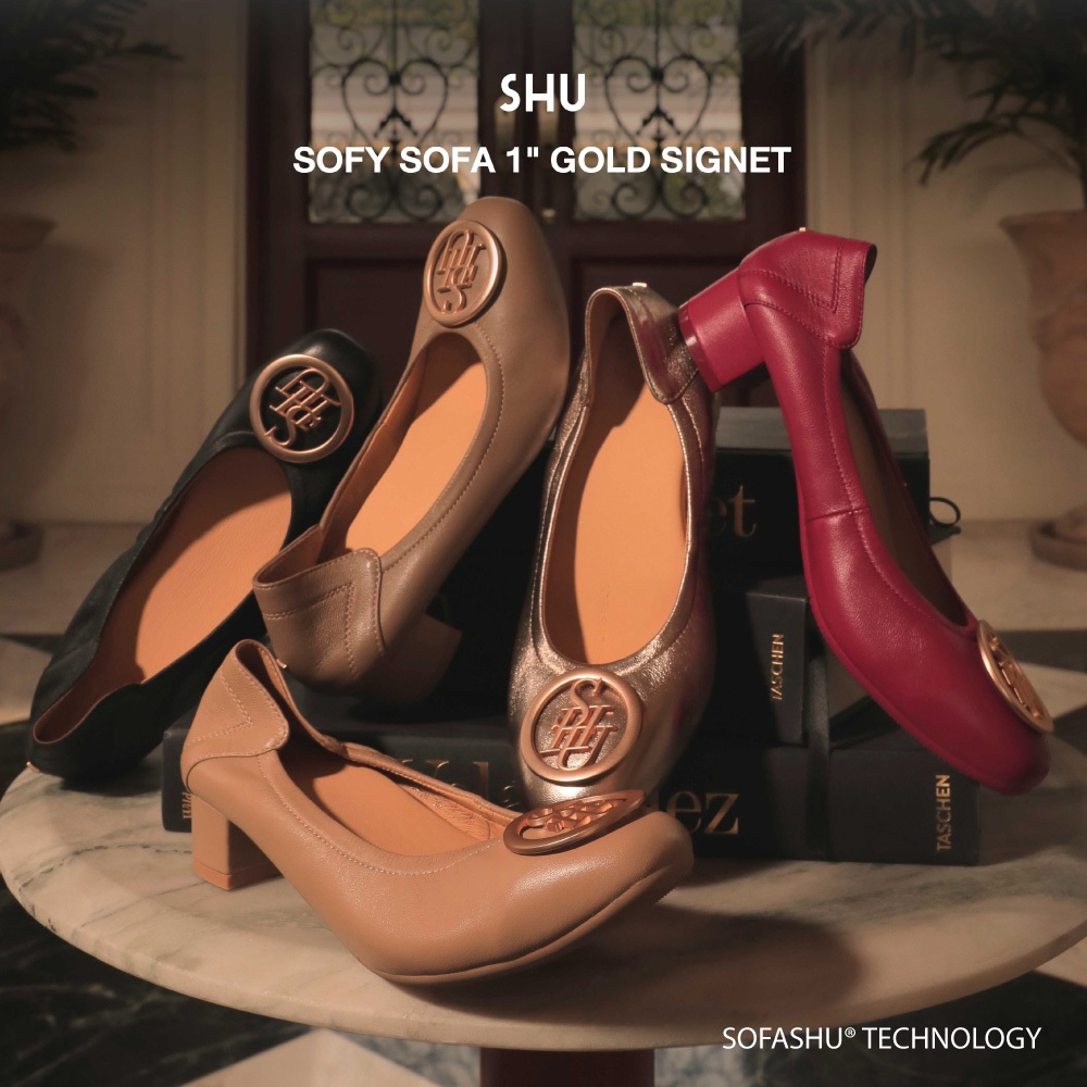 SHU SOFYSOFA 1" GOLD SIGNET รองเท้าคัทชู