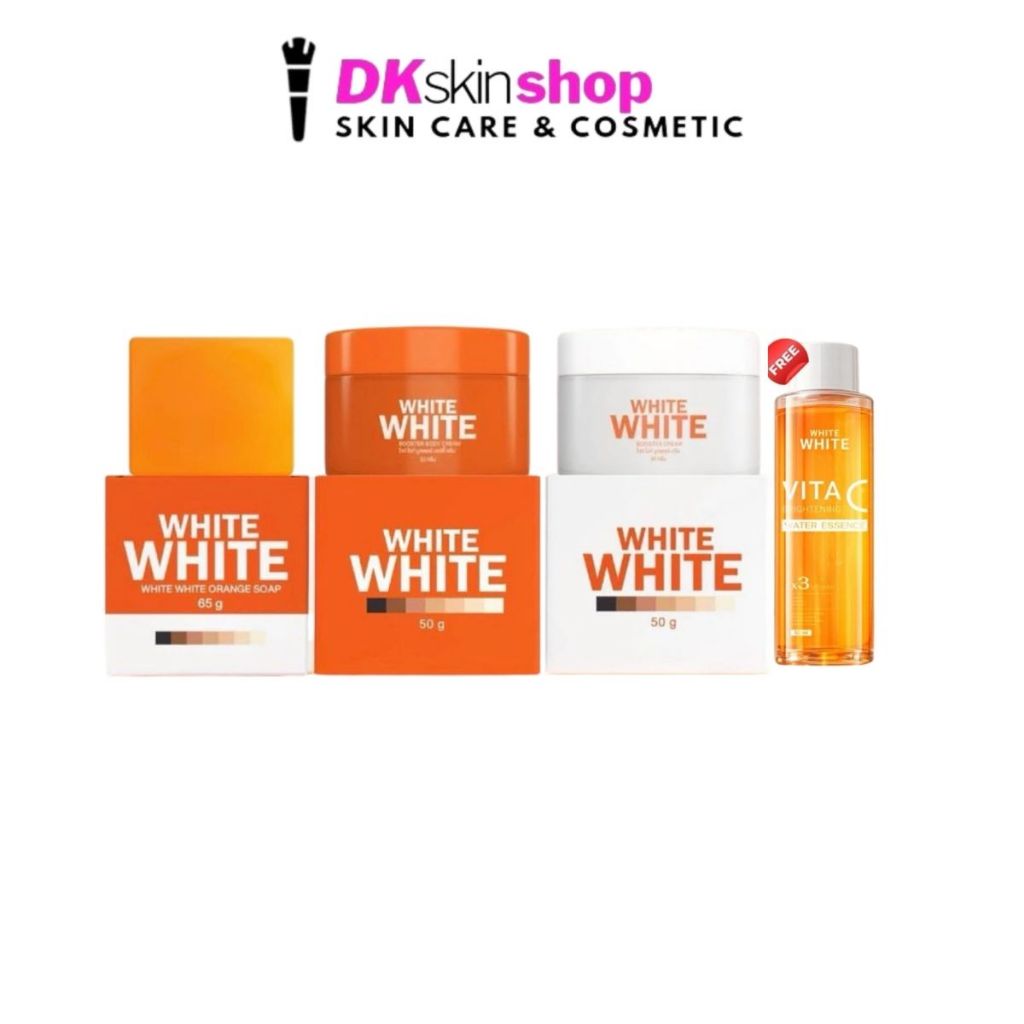 แพคเกจใหม่ [เซ็ท 4 ชิ้น] ไวท์ ไวท์ บูสเตอร์ ครีม (50g.) +ไวท์ ไวท์ บูสเตอร์ บอดี้ ครีม (50g.) +ไวท์ ไวท์ โซพ (65g.)