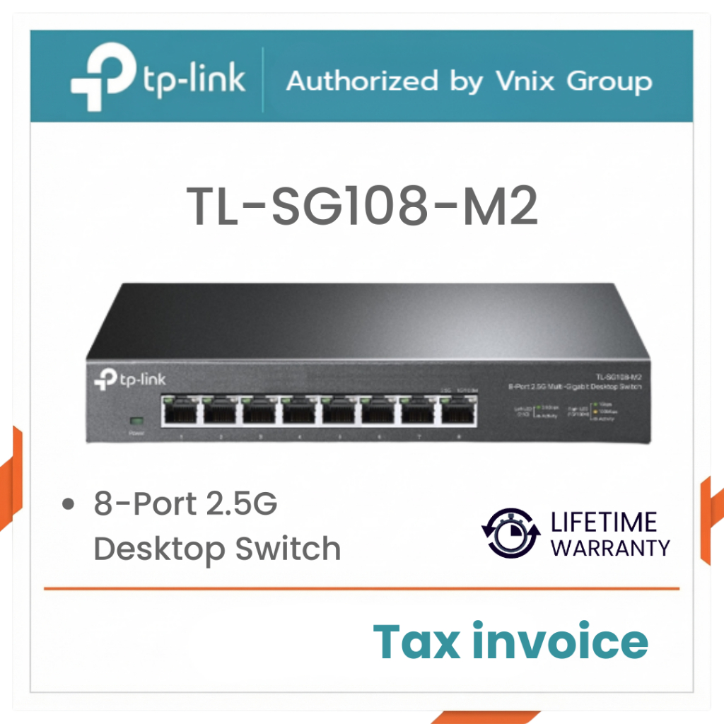 Tp link TL-SG108-M2 8-Port 2.5G Desktop Switch By Vnix Group