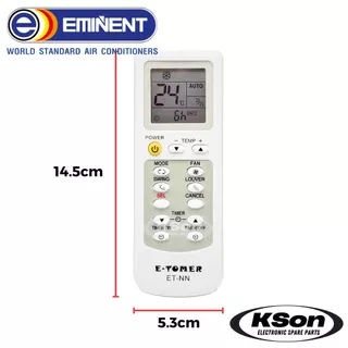 รีโมทแอร์ อีมิเน้นท์ ใช้แทนรีโมทอีมิเน้นท์ A06-RM-HS0INT-0501 ได้ Eminent Substitute Air Conditioner Remote Control