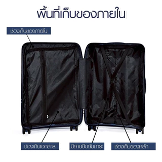Suissewin กระเป๋าเดินทางล้อลาก เฟรมชิป วัสดุPP กระเป๋าเดินทางต่างประเทศ ไม่แตก รุ่น P68