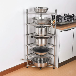 ชั้นวางของเข้ามุม 6 ชั้น  ชั้นวางของสแตนเลส ชั้นวางของ แข็งแ…