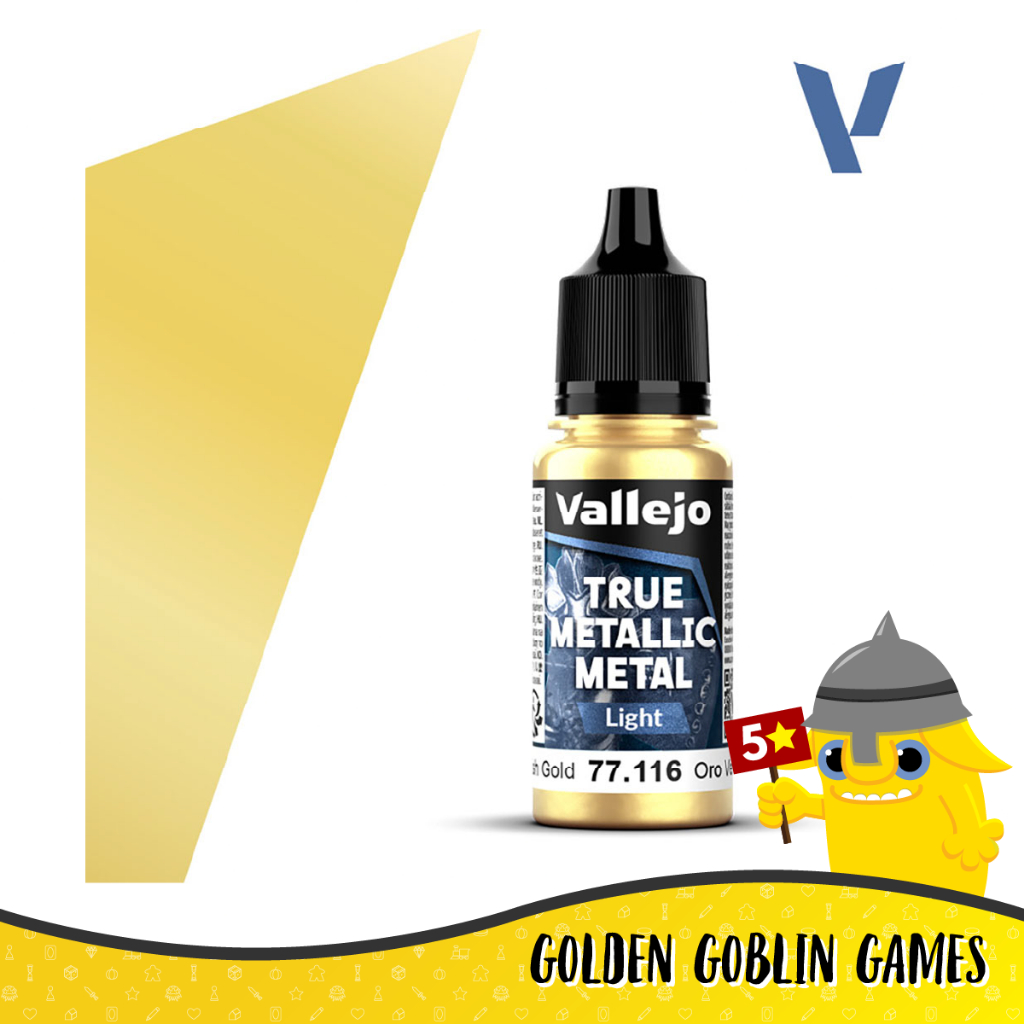 Vallejo True Metallic Metal: Light: Greenish Gold (POS. 16)