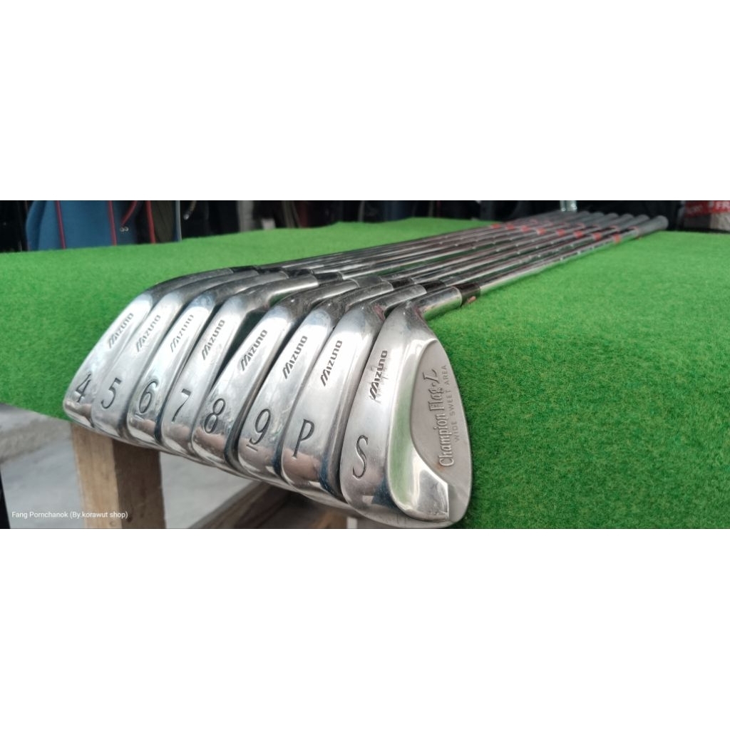 ไม้กอล์ฟมือสอง ชุดเหล็กเลดี้ MIZUNO Champion มีเหล็ก 4-5-6-7-8-9-p-s รวม8 ชิ้น ก้านเหล็ก FLEX-L สภาพ