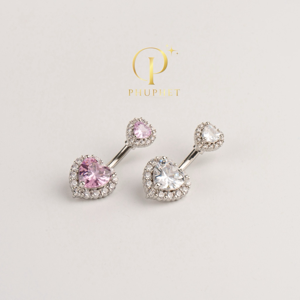 จิวสะดือสแตนเลส ทรงหัวใจดีไซน์หวานหรู พร้อมส่งจากไทย(P003) ราคา ถูกที่สุด ดีลบีเคเค แกลเลอรีภาพที่ 8
