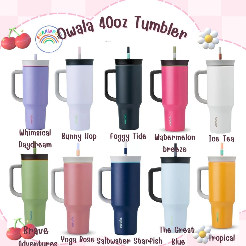 (พร้อมส่ง ของแท้นำเข้า🇺🇲)Owala 40 oz Tumbler Stainless Steel Water Bottle