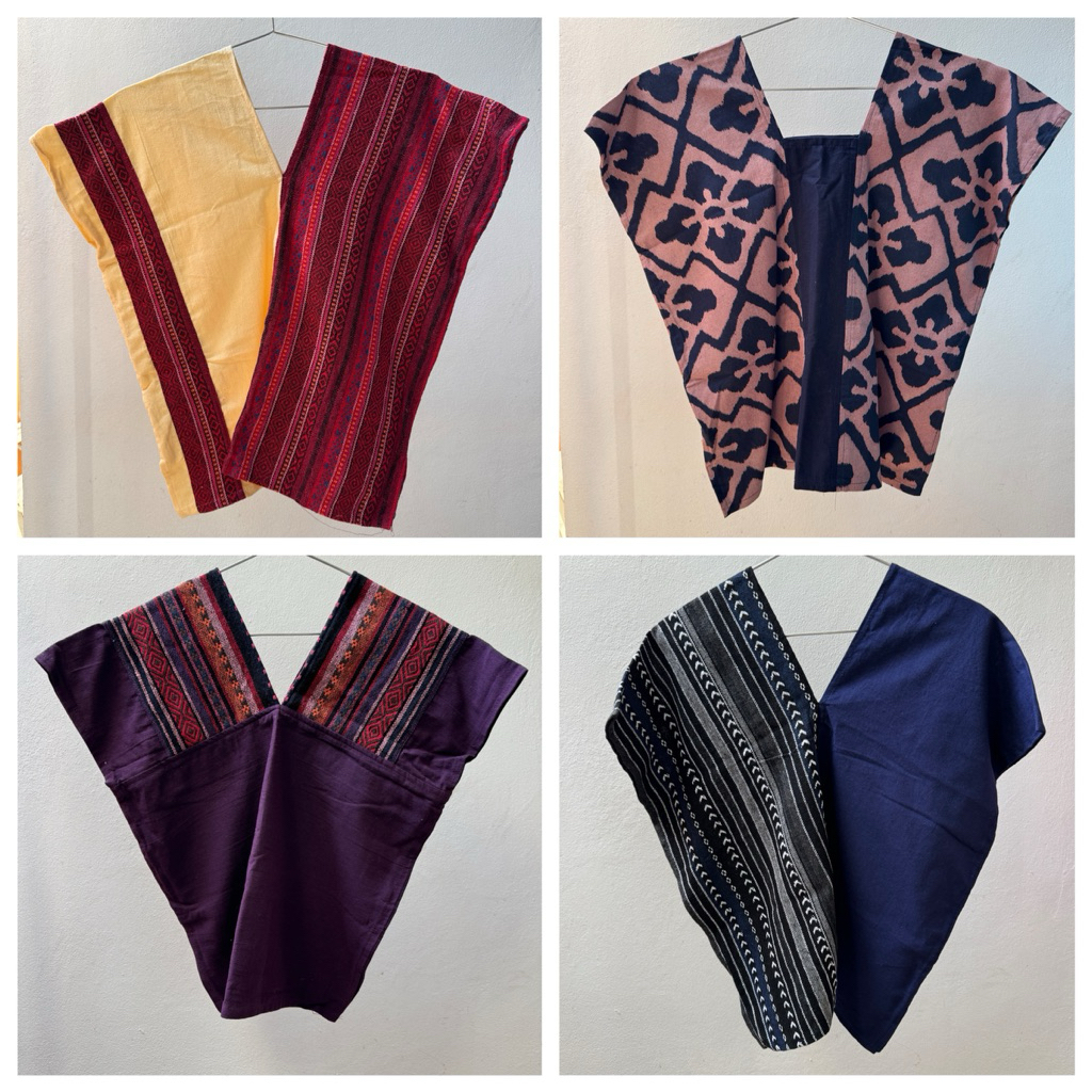 ลดล้างสต๊อกเสื้อผ้าฝ้าย แต่งรายผ้าทอ ลายพื้นเมือง คละแบบ ทรงโอเวอร์ไซส์  ผ้าทอแท้ งานทำมือ ใส่สบาย