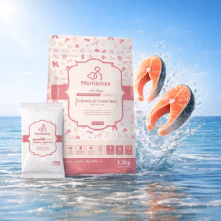 Mombless Grain-free อาหารสุนัขเม็ดนิ่มเกรนฟรี สูตรแซลมอน สูตรแกะ ขนาด 1.2 kg สำหรับสุนัขทุกสายพันธุ์