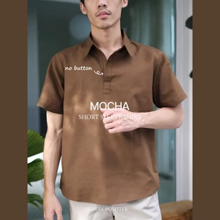 เสื้อเชิ้ต คอปก แบบสวม แขนสั้น SHORT SLEEVE SHIRT ทรงพอดีตัว Regular Fit