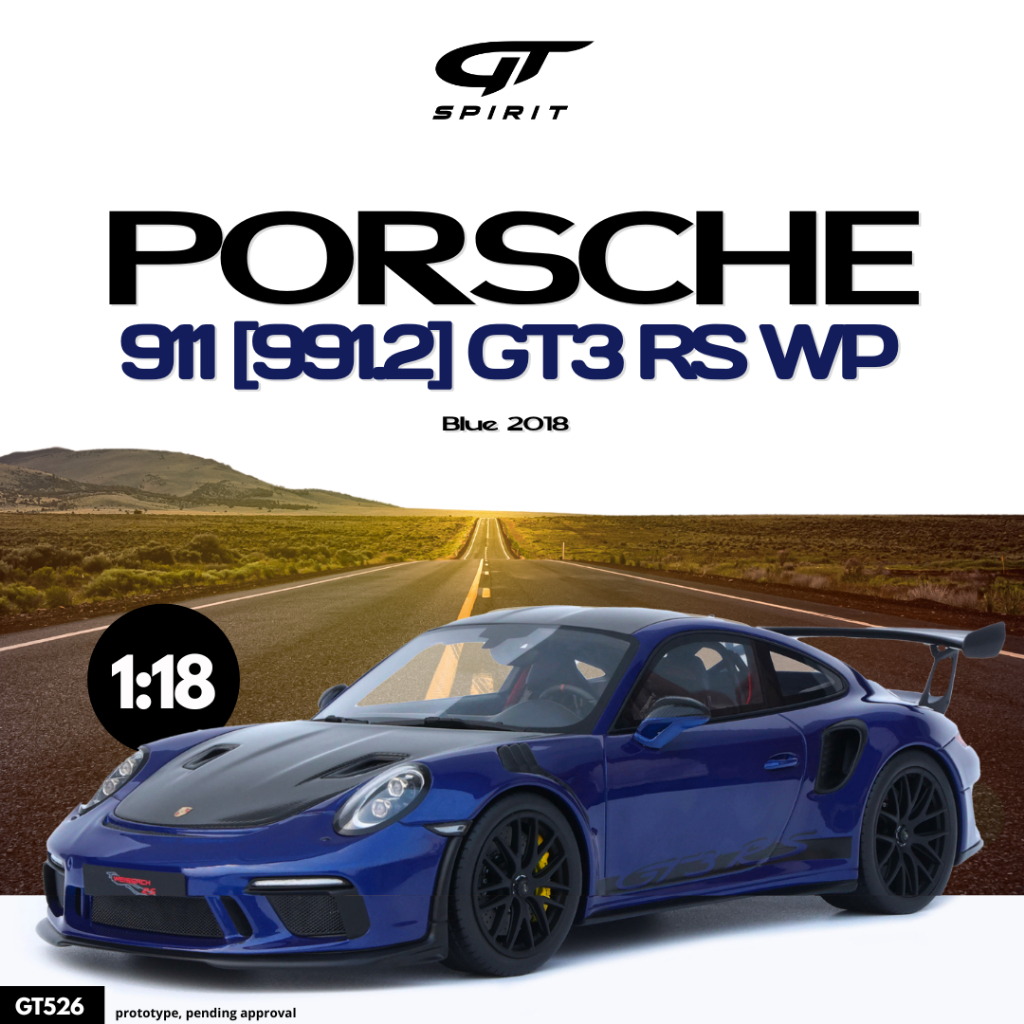 PORSCHE 911 [991.2] GT3 RS WP BLUE 2018 1/18 (GT SPIRIT)