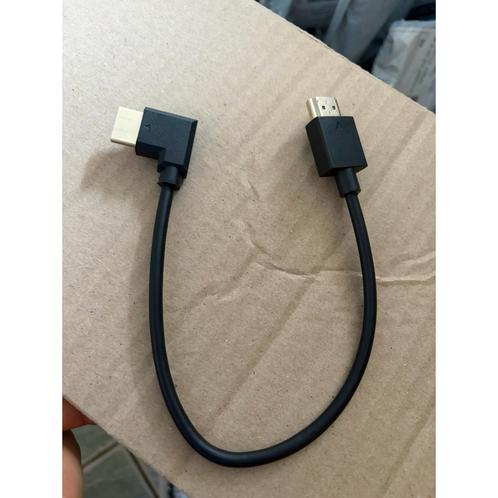 สาย HDMI To HDMI Super Soft HDMI To HDMI เข้ากันได้กับ Ultra บาง4K 60Hz แบบพกพาบางสั้น HDMI 90องศา 0