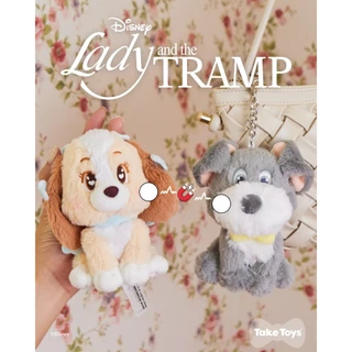 Disney Lady and The Tramp Sweet Magnet Keychain Set - พวงกุญแจแม่เหล็กดิสนีย์