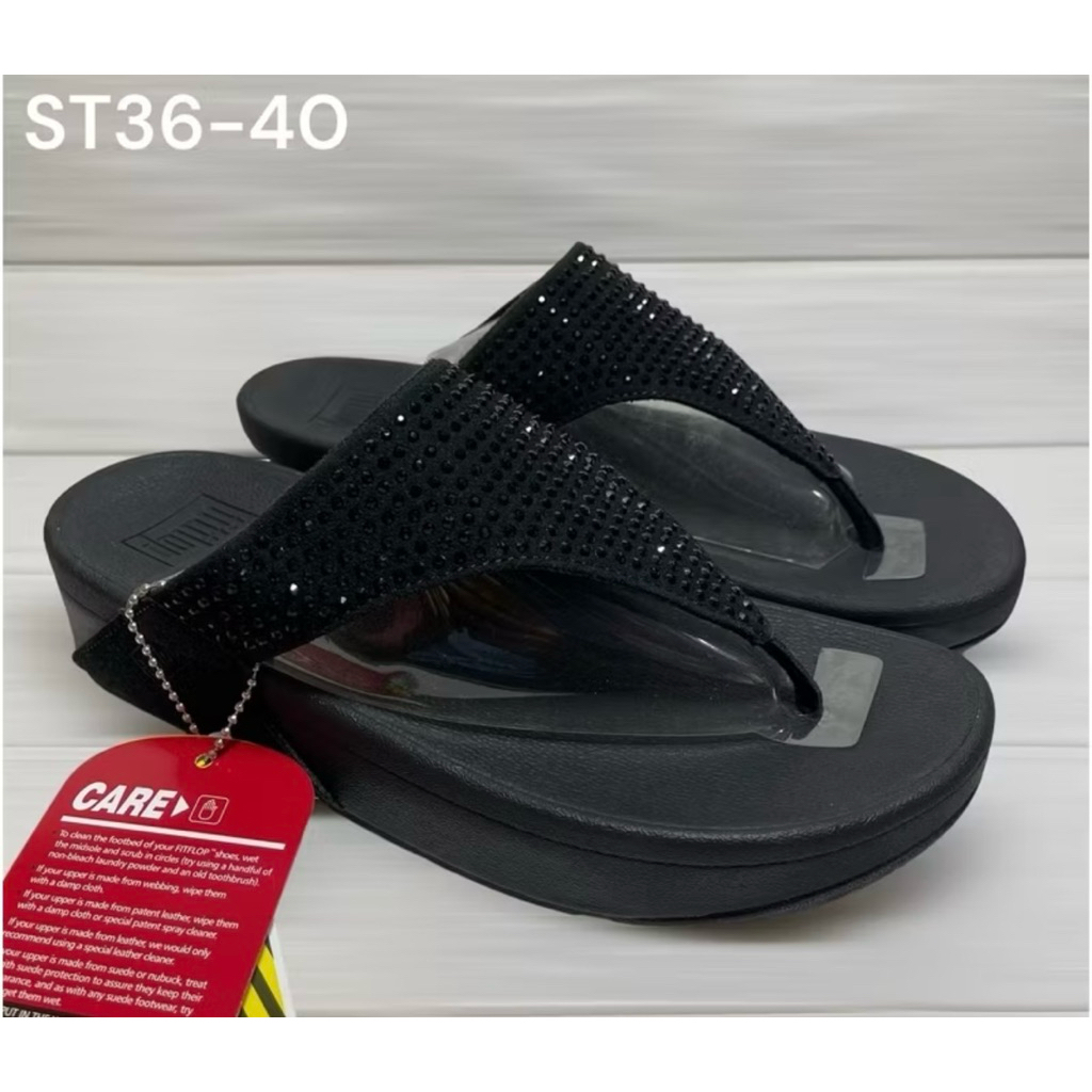 รองเท้า Fitflop รองเท้าหูนีบสำหรับผู้หญิงรุ่นเพชรเต็ม งานสวยใส่สบายใส่ทน เพชรไม่หลุดง่าย รับรองสินค้าสวยตรงปกตามรูปค่ะ