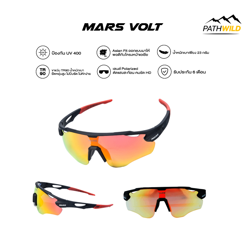 Mars VOLT แว่นตาที่ออกแบบมาเพื่อสถิติใหม่! พรีเมียม จัดเต็มทุกฟังก์ชัน