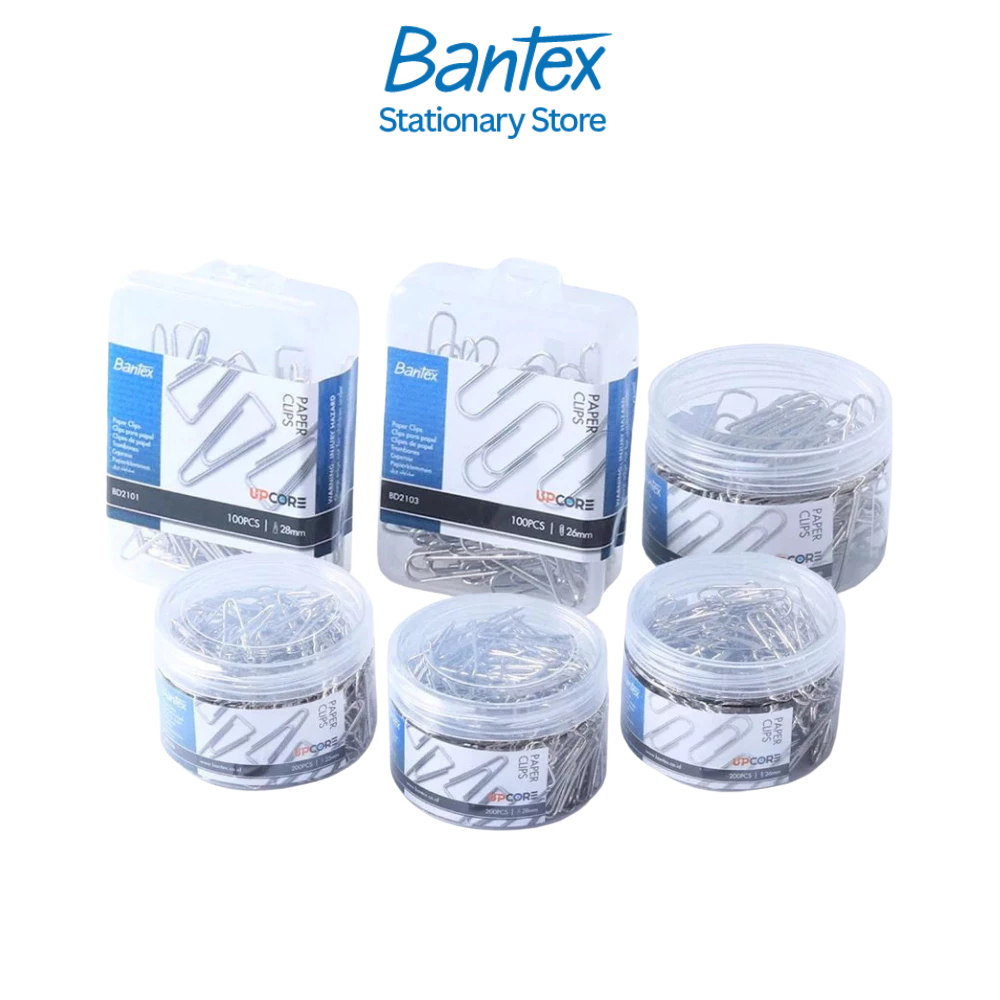 Bantex คลิปหนีบกระดาษ ลวดเสียบกระดาษ ขนาดมาตรฐาน แข็งแรง ทนทาน ใช้งานง่าย 60/100/200ชิ้นPaper Clips