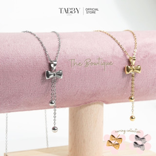 Tabby Loon Set The Bowtiqueสร้อยโบต่างหูโบ เซ็ตสร้อยพร้อมต่า…