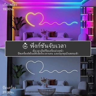 ไฟสายนีออนไล่สี RGB แถบไฟ LED นีออน RGBIC อัจฉริยะพร้อมโหมดไล่ตามเพลง ไฟ LED ยืดหยุ่นกันน้ำแบบ USB สำหรับตกแต่งห้อง