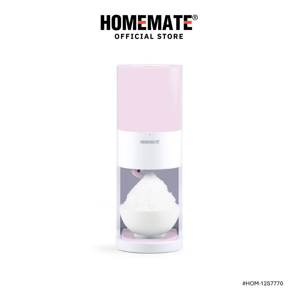 HOMEMATE เครื่องทำน้ำแข็งไสไฟฟ้า สีชมพู HOM-12S7770